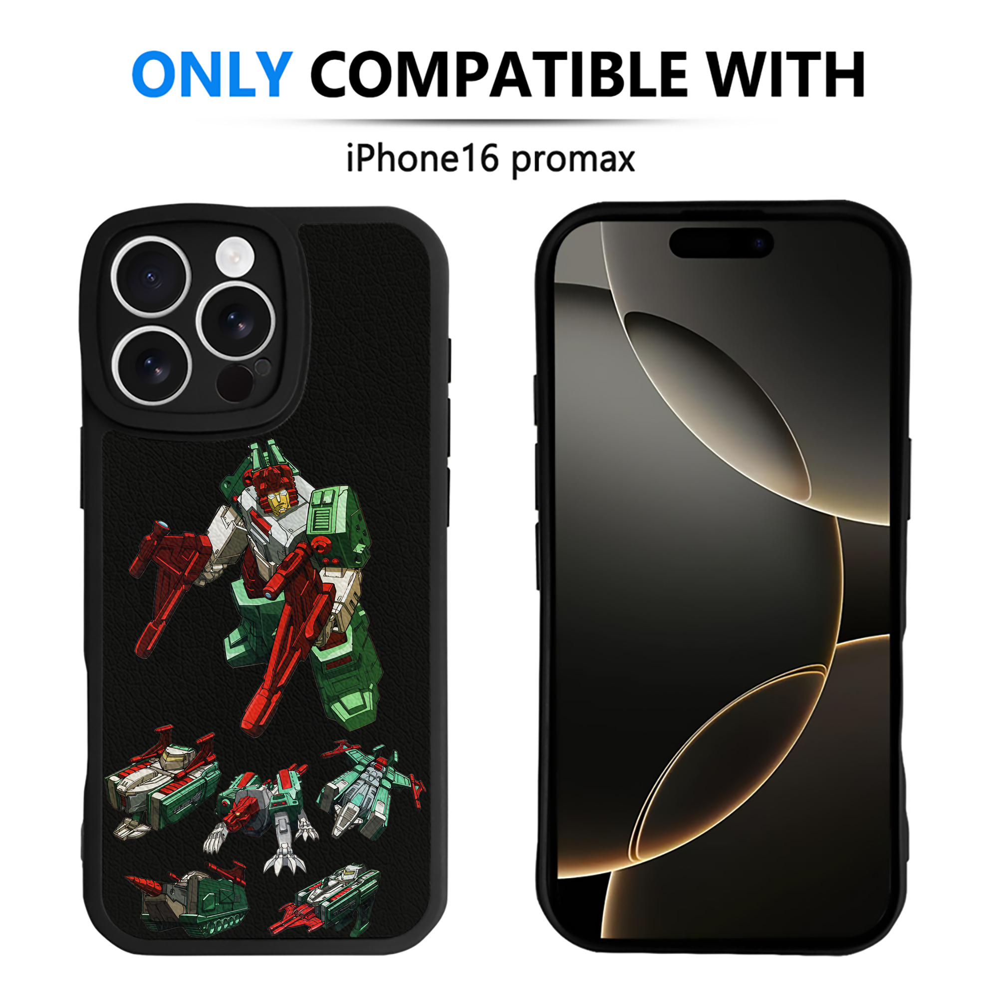 （画像用） Transformers トランスフォーマー 【iPhone 16シリーズ対応】シリコンスマホケース（レザー調） 材質：シリコン